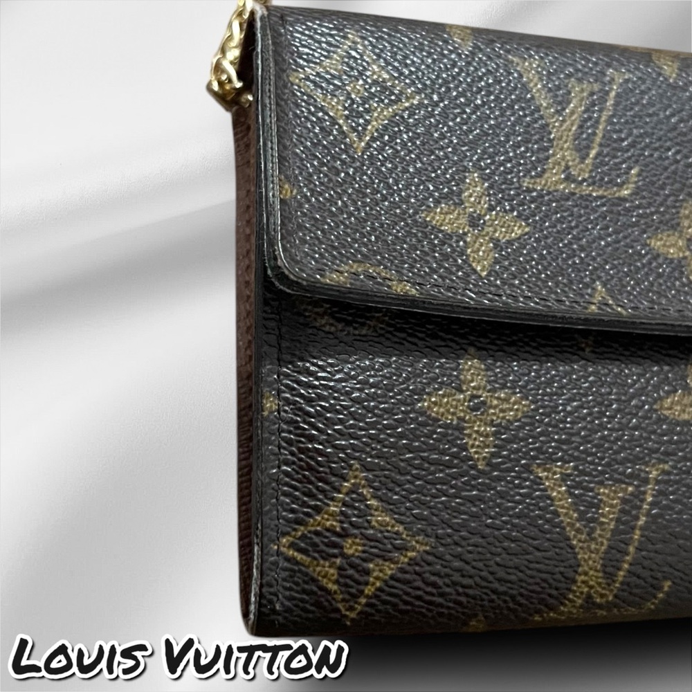 Louis Vuitton Brown and Gold Wallet with off brand Chain - Picture 3 of 17